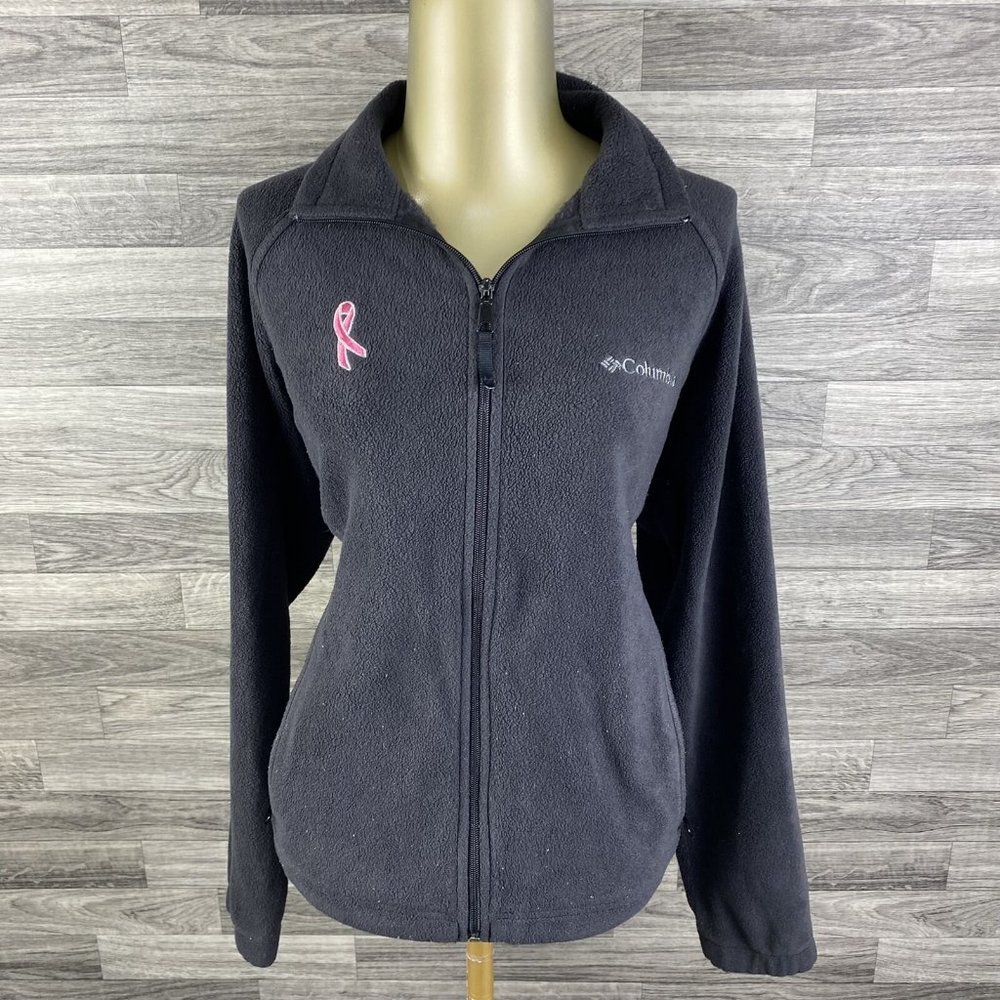 COLUMBIA SPORTSWEAR Full Zip Up Long Sleeve Black Fleece Jacket Women's Size M